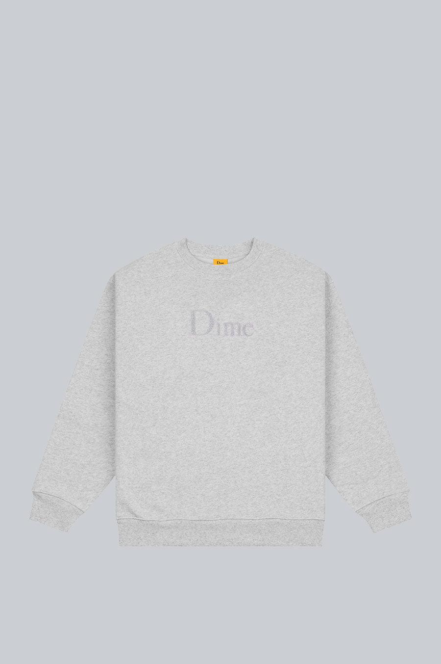 DIME CLASSIC SMALL LOGO CREWNECK HEATHER GRAY