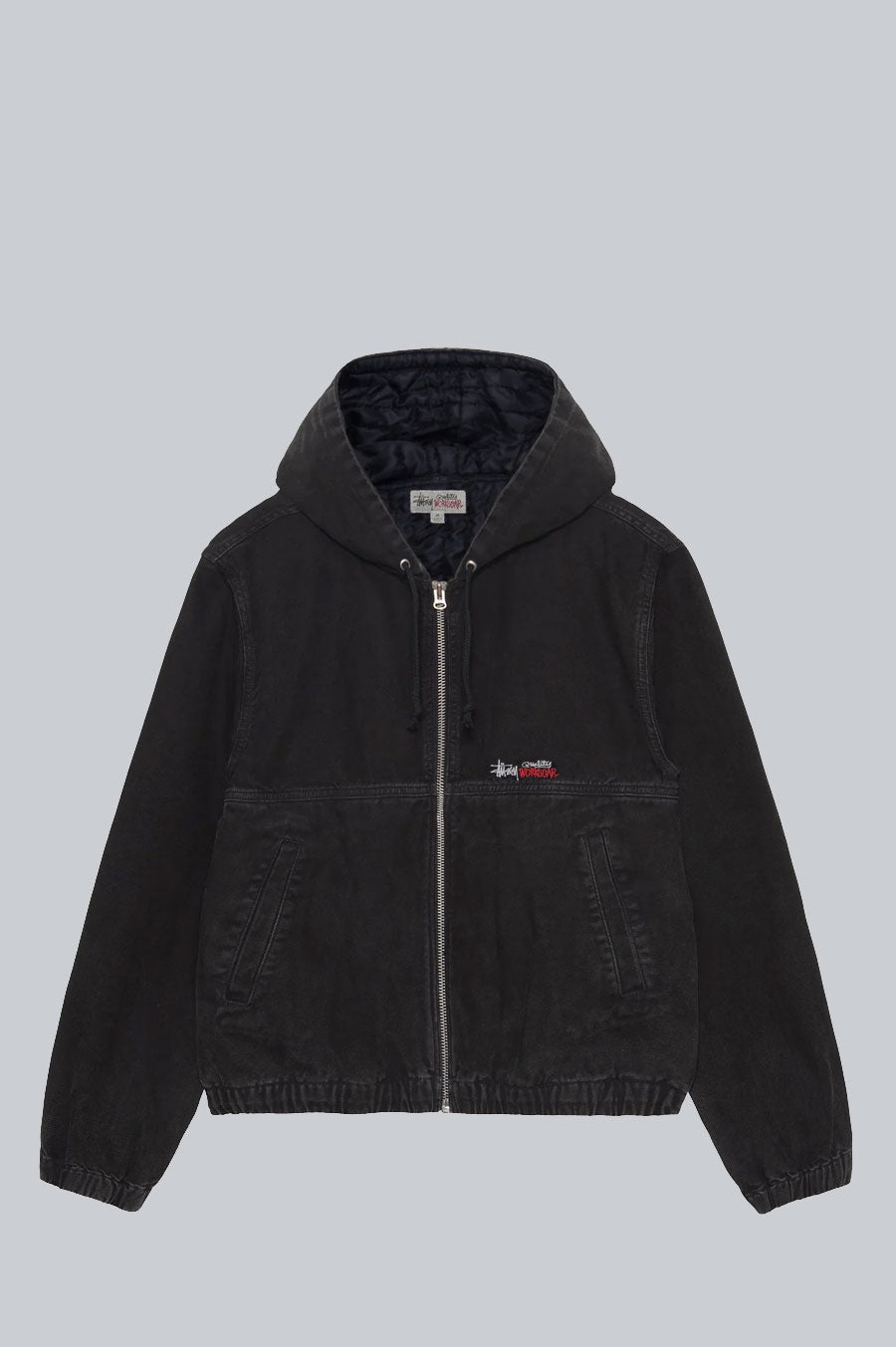 STUSSY CANVAS INSULATED WORK JACKET BLACK