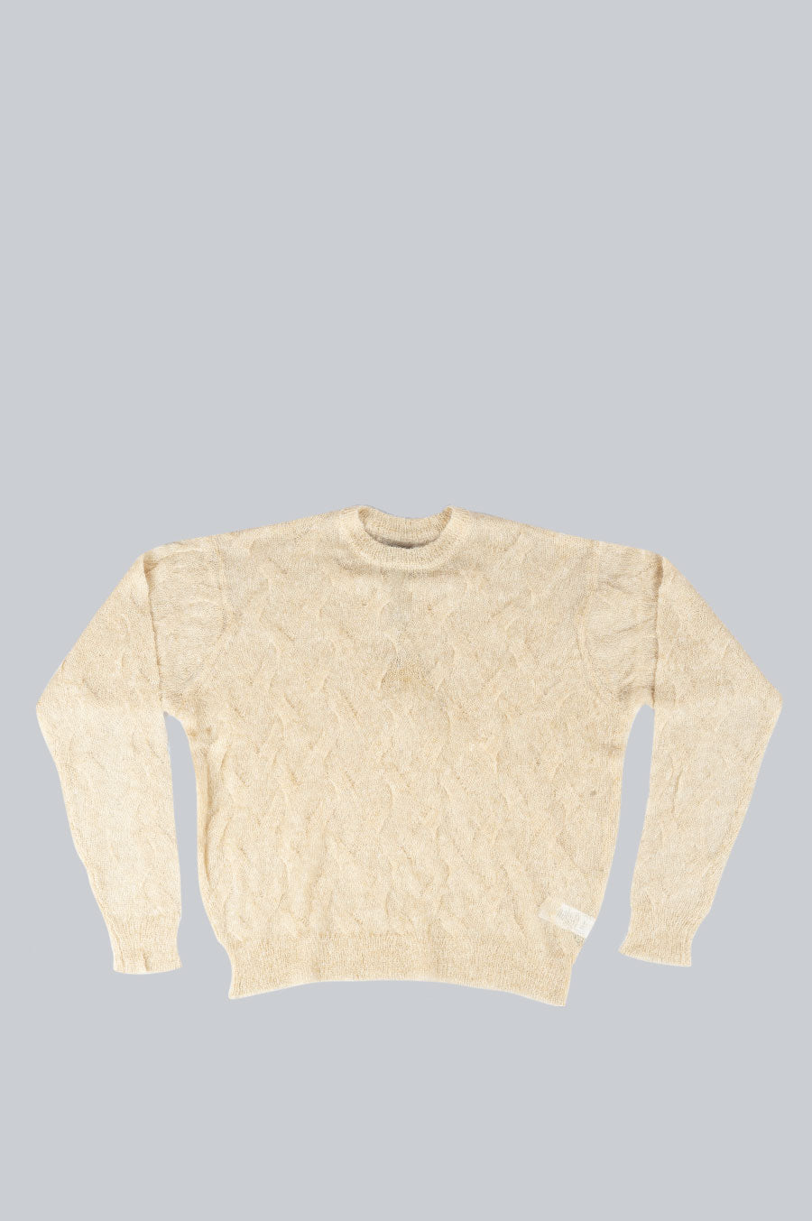 STUSSY LOOSE KNIT CROSS CABLE SWEATER SAND – BLENDS