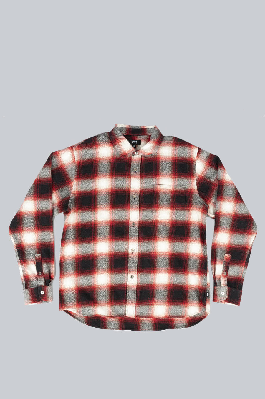 STUSSY BAY PLAID SHIRT RED