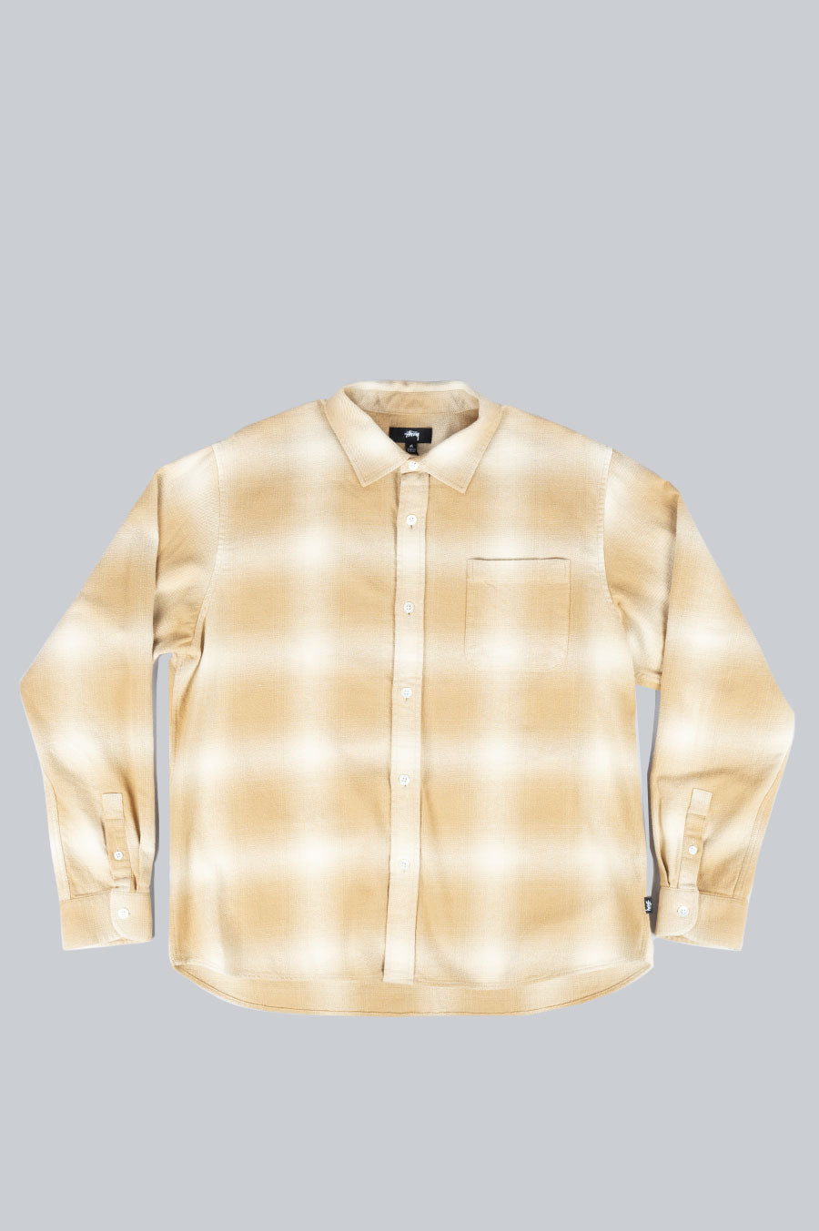 STUSSY BAY PLAID SHIRT TAN