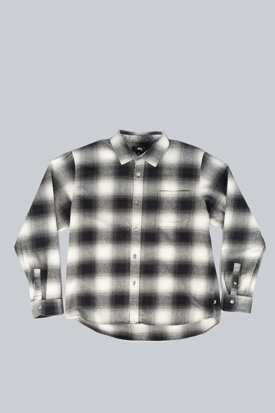 STUSSY BAY PLAID SHIRT CHARCOAL