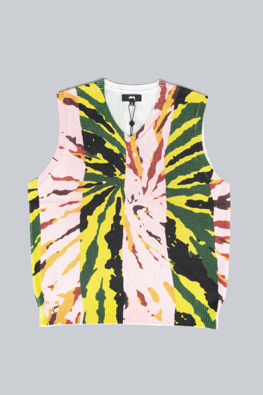 STUSSY PRINTED SWEATER VEST PINK – BLENDS