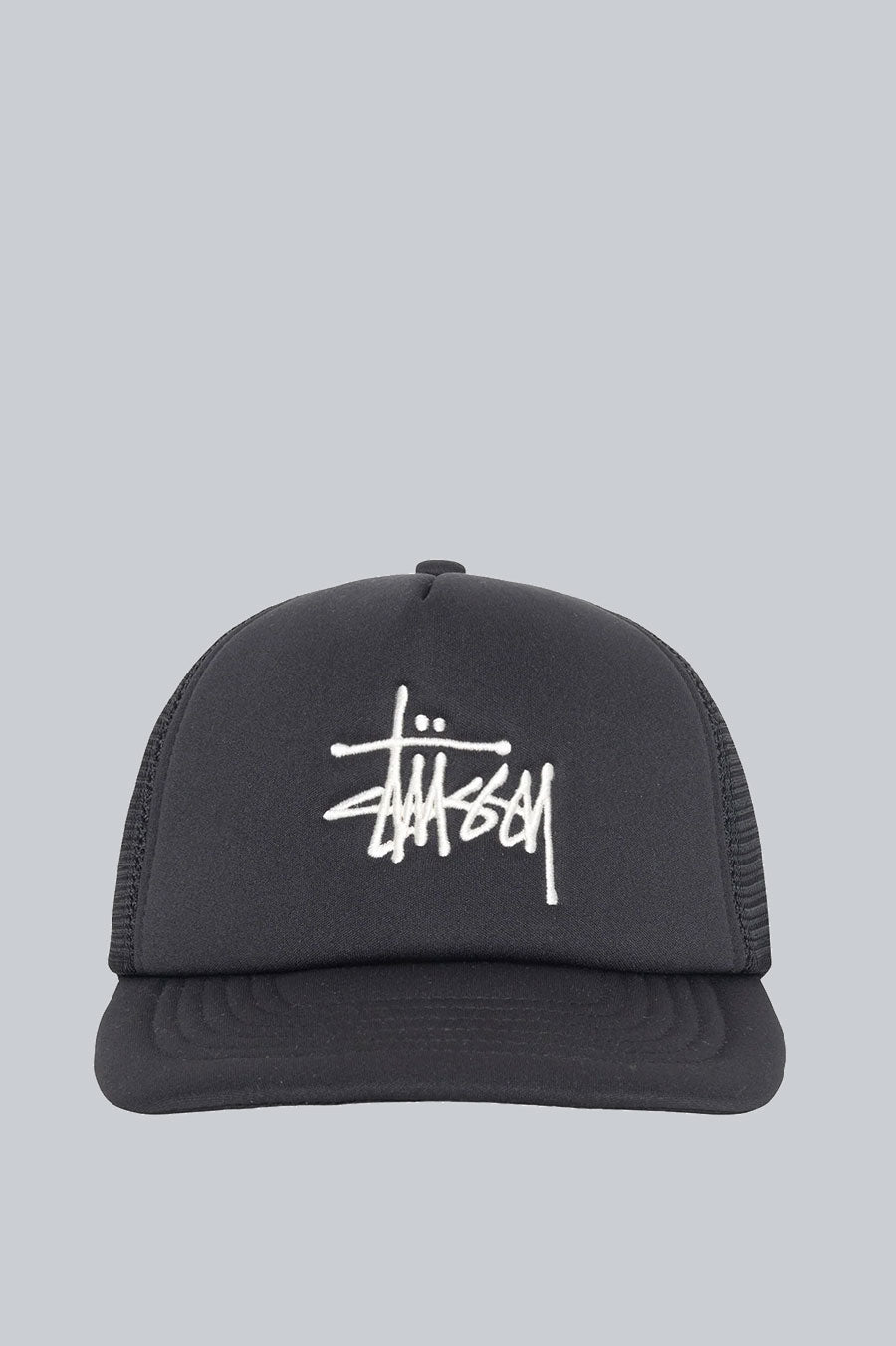 STUSSY BIG BASIC TRUCKER CAP BLACK