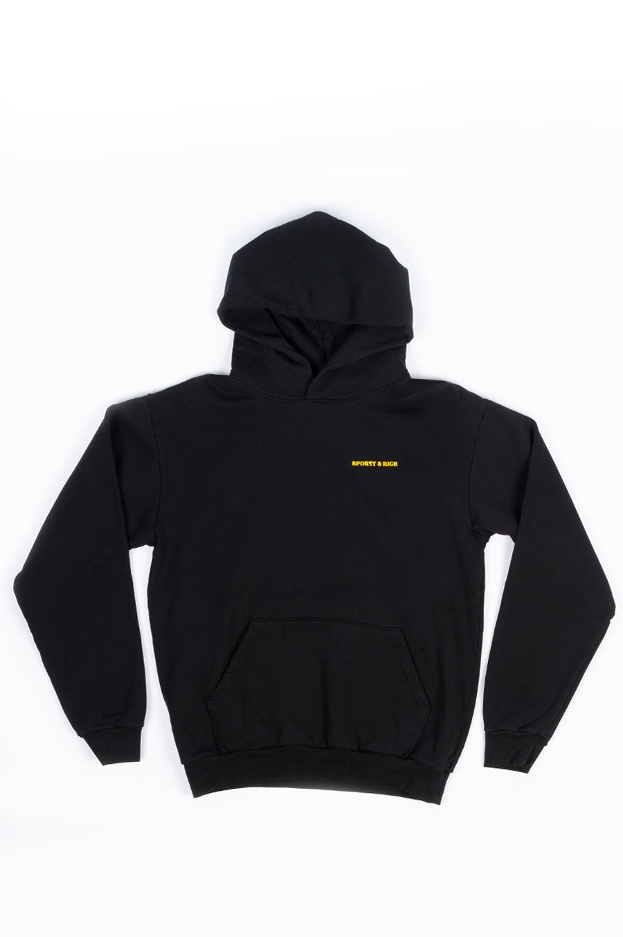 SPORTY AND RICH SUN CLUB HOODIE BLACK