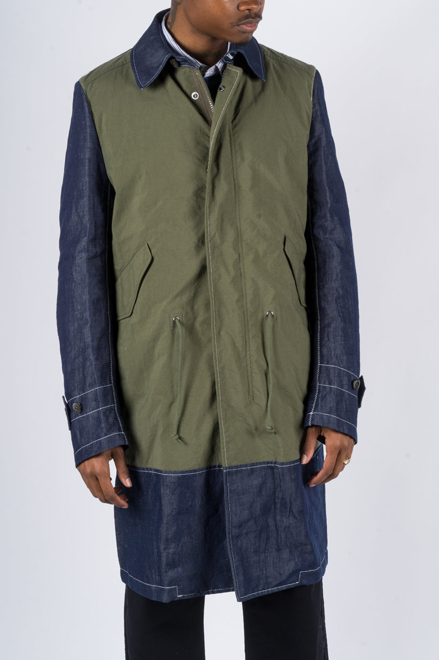 JUNYA WATANABE MAN NYLON DENIM COAT