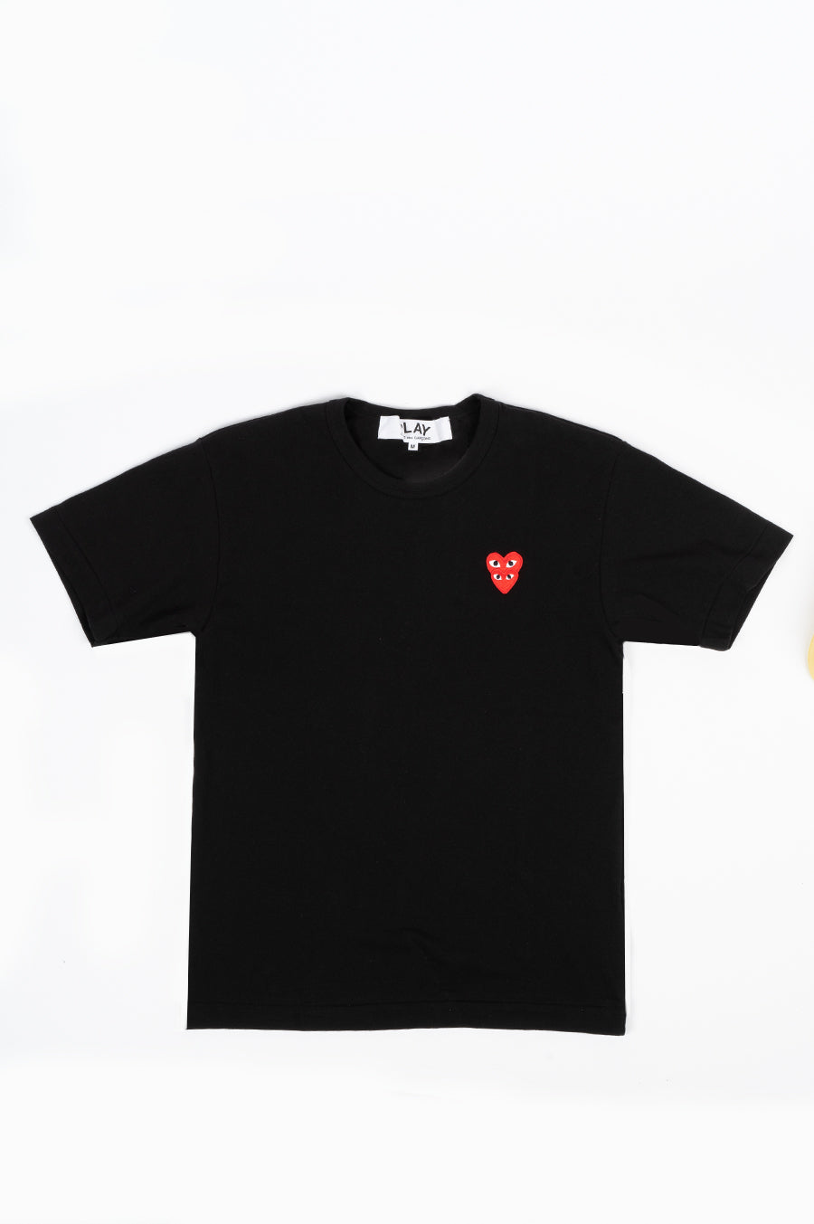 COMME DES GARCONS CDG PLAY black tee with red heart logo