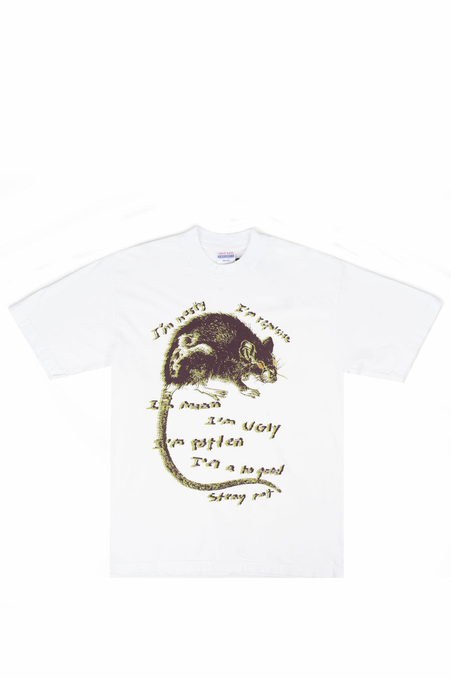 STRAY RATS RAT EYES TEE WHITE