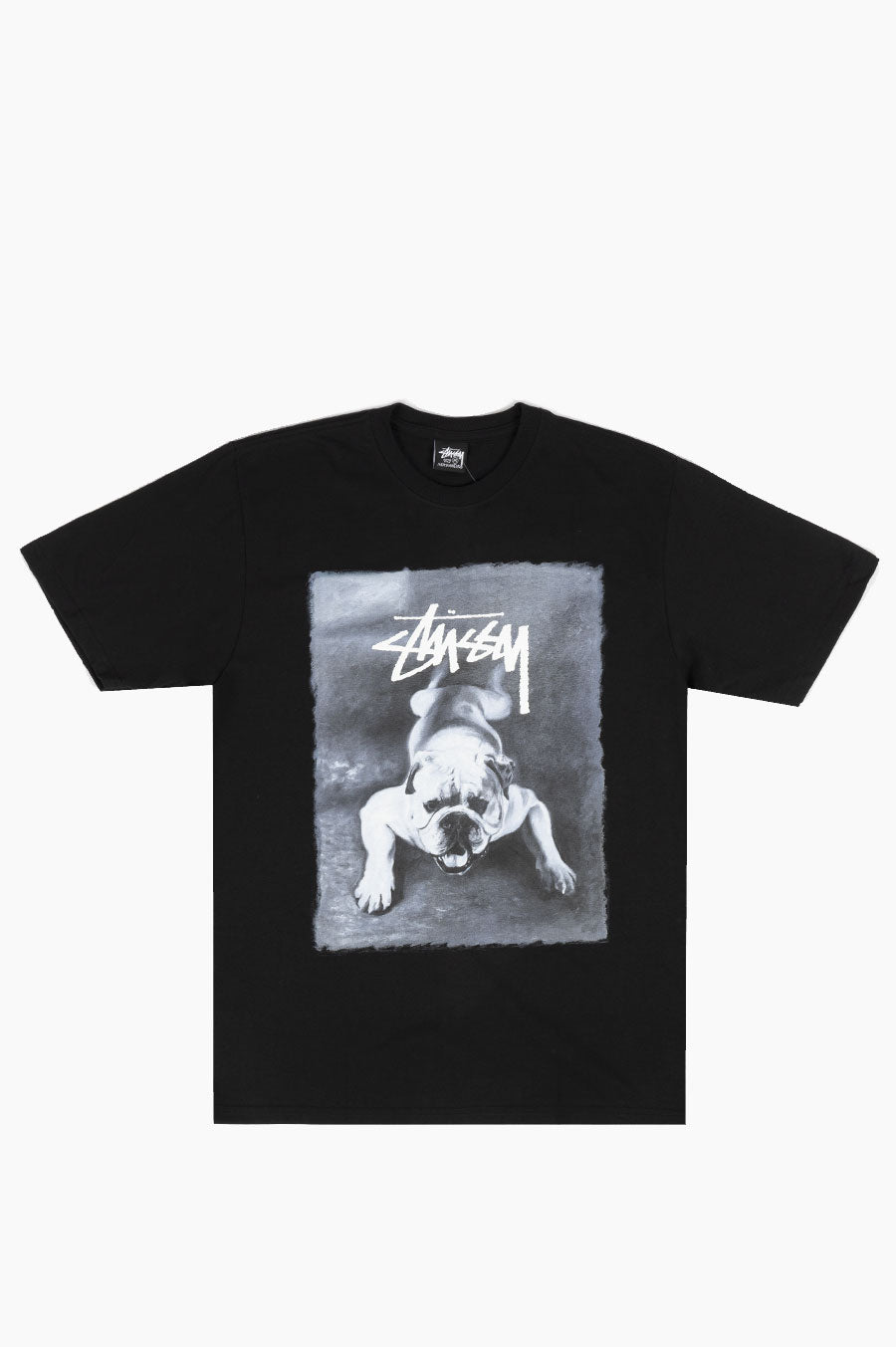 STUSSY BULLDOG TEE BLACK