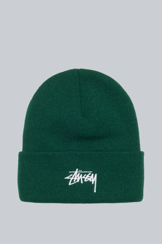 STUSSY STOCK CUFF BEANIE SPRUCE