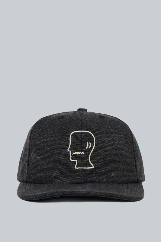 BRAIN DEAD WASHED TWILL LOGOHEAD HAT BLACK