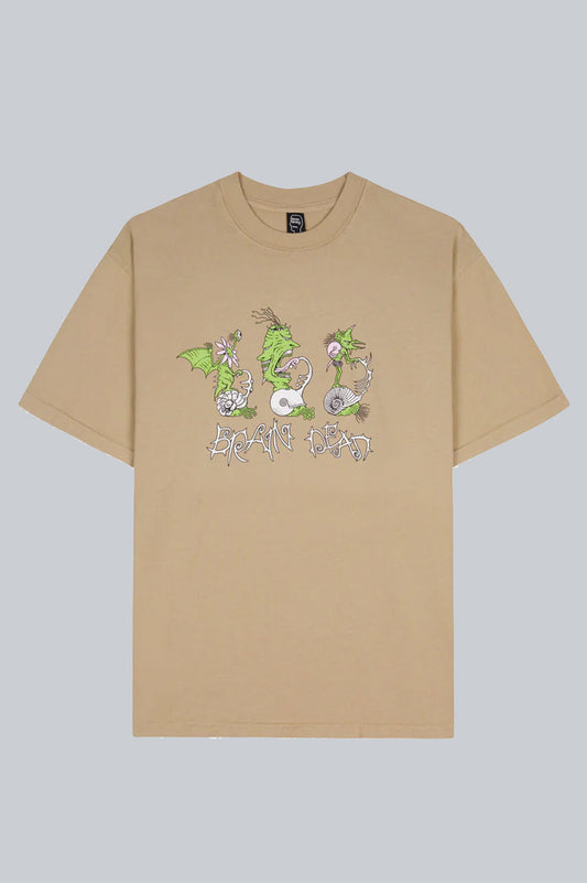 BRAIN DEAD SCOOTER FREAKS T-SHIRT SAND