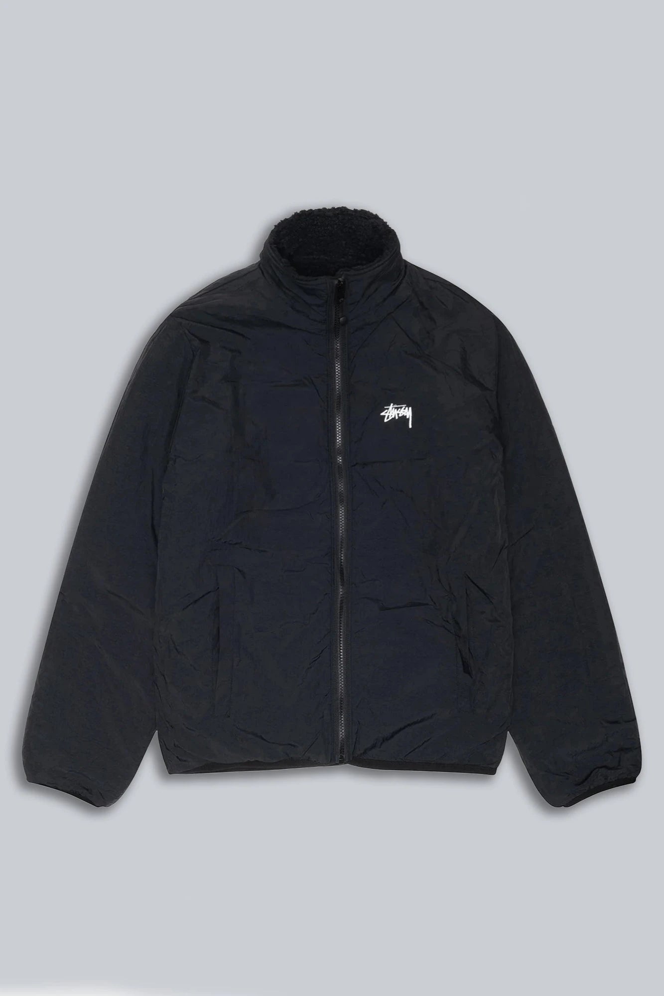 STUSSY SHERPA REVERSIBLE JACKET BLACK