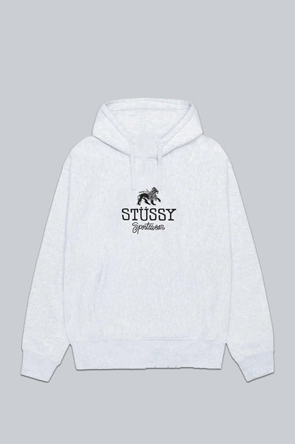 STUSSY SPORTSWEAR HOODIE ASH HEATHER