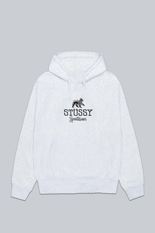 STUSSY SPORTSWEAR HOODIE ASH HEATHER