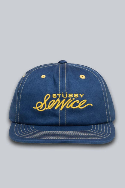 STUSSY MID DEPTH SERVICE STRAPBACK NAVY