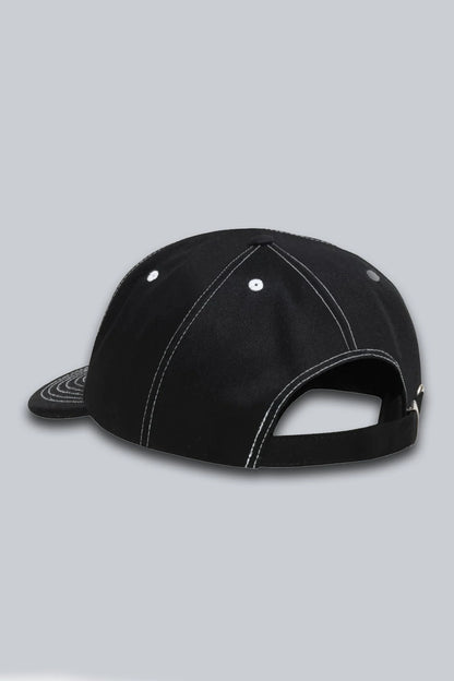 STUSSY MID DEPTH SERVICE STRAPBACK TRUE BLACK