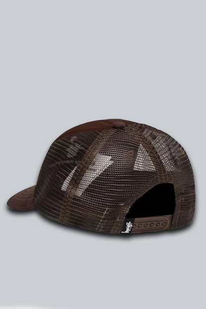 STUSSY LP DESIGN CROP TRUCKER CAP BROWN