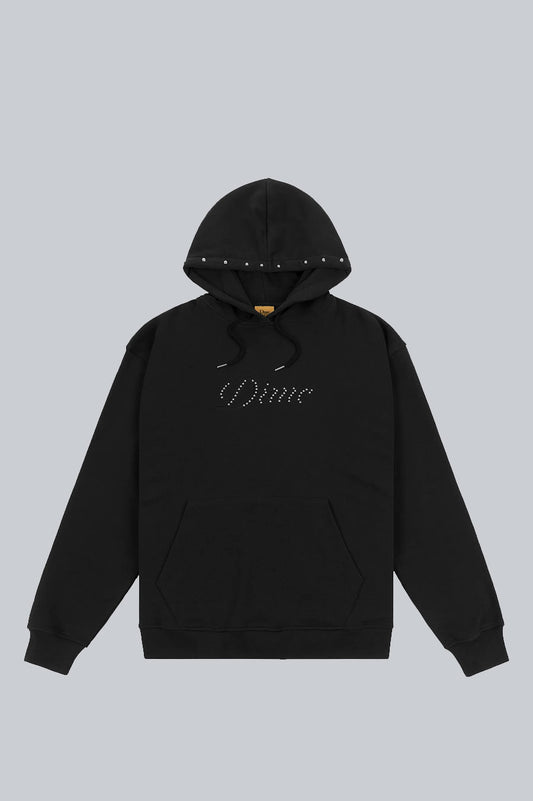 DIME CURSIVE FRENCH TERRY HOODIE BLACK