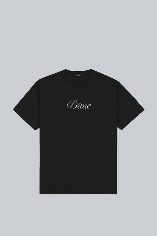 DIME ICY CURSIVE T-SHIRT BLACK