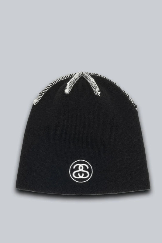 STUSSY SKULLCAP EXPOSED STITCH BLACK