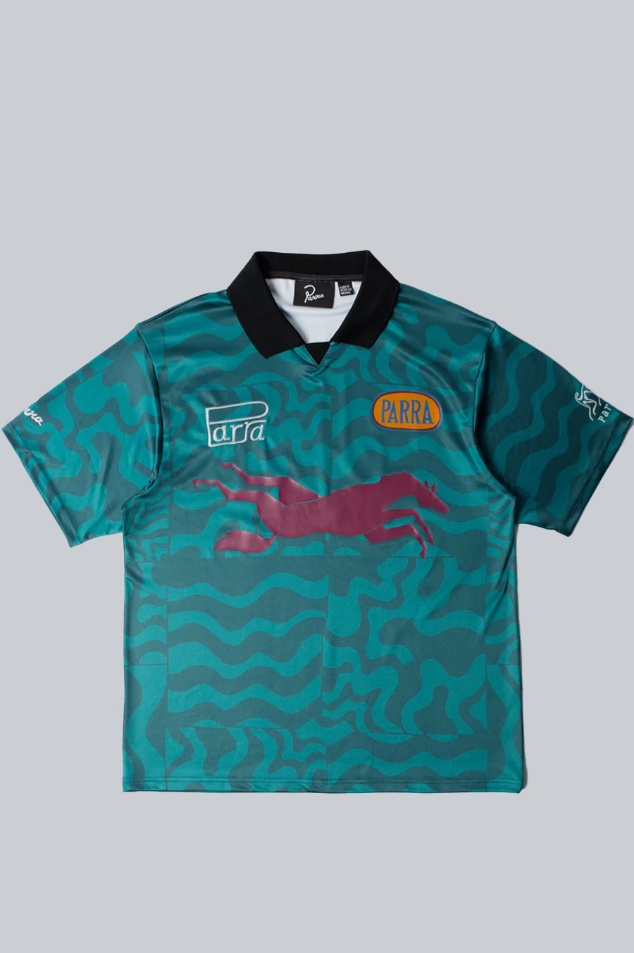 PARRA SPORTS FLAGE POLO SHIRT DEEP SEA GREEN