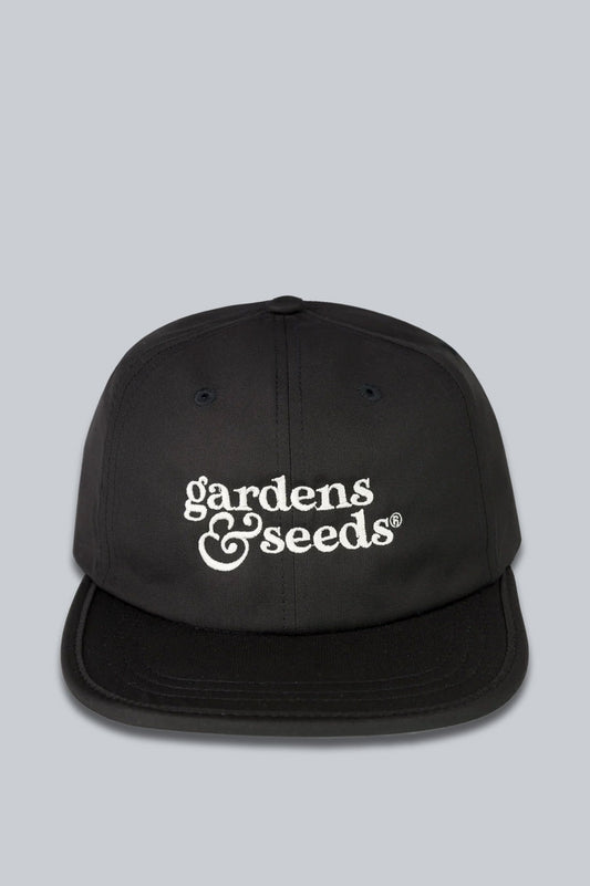 GARDENS & SEEDS CORE LOGO NYLON CAP BLACK