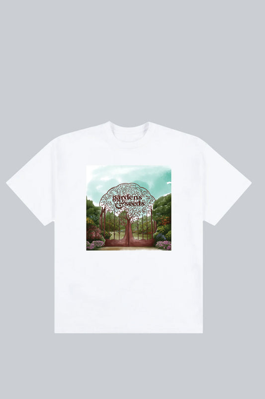 GARDENS & SEEDS GARDEN OF EDEN TEE WHITE