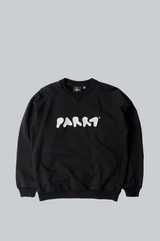 PARRA BLOB LOGO CREW SWEATSHIRT WASHED BLACK