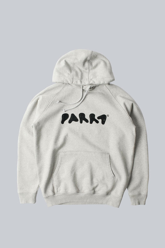 PARRA BLOB LOGO HOODED SWEATSHIRT HEATHER GREY