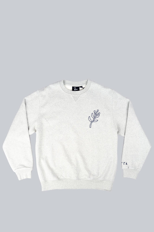 PARRA DUCK ATTACK CREW NECK SWEATSHIRT HEATHER GREY