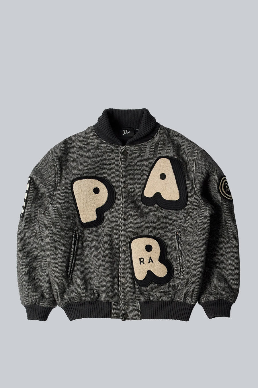 PARRA ROUNDED PAR VARSITY JACKET DARK GREY