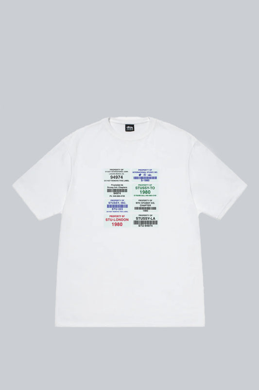 STUSSY CODES TEE WHITE