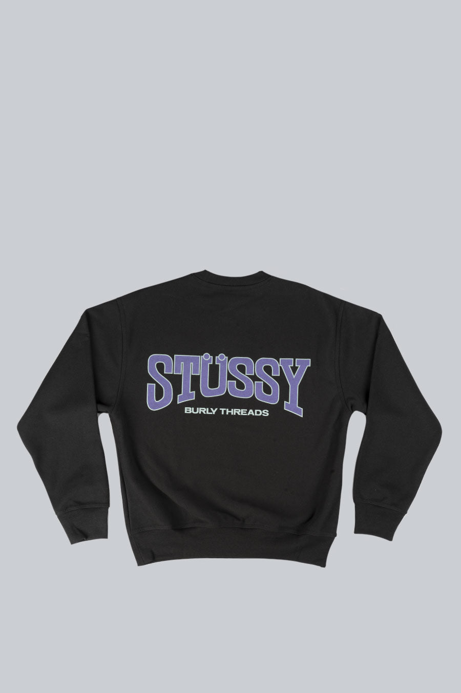 STUSSY BURLY THREADS CREWNECK BLACK