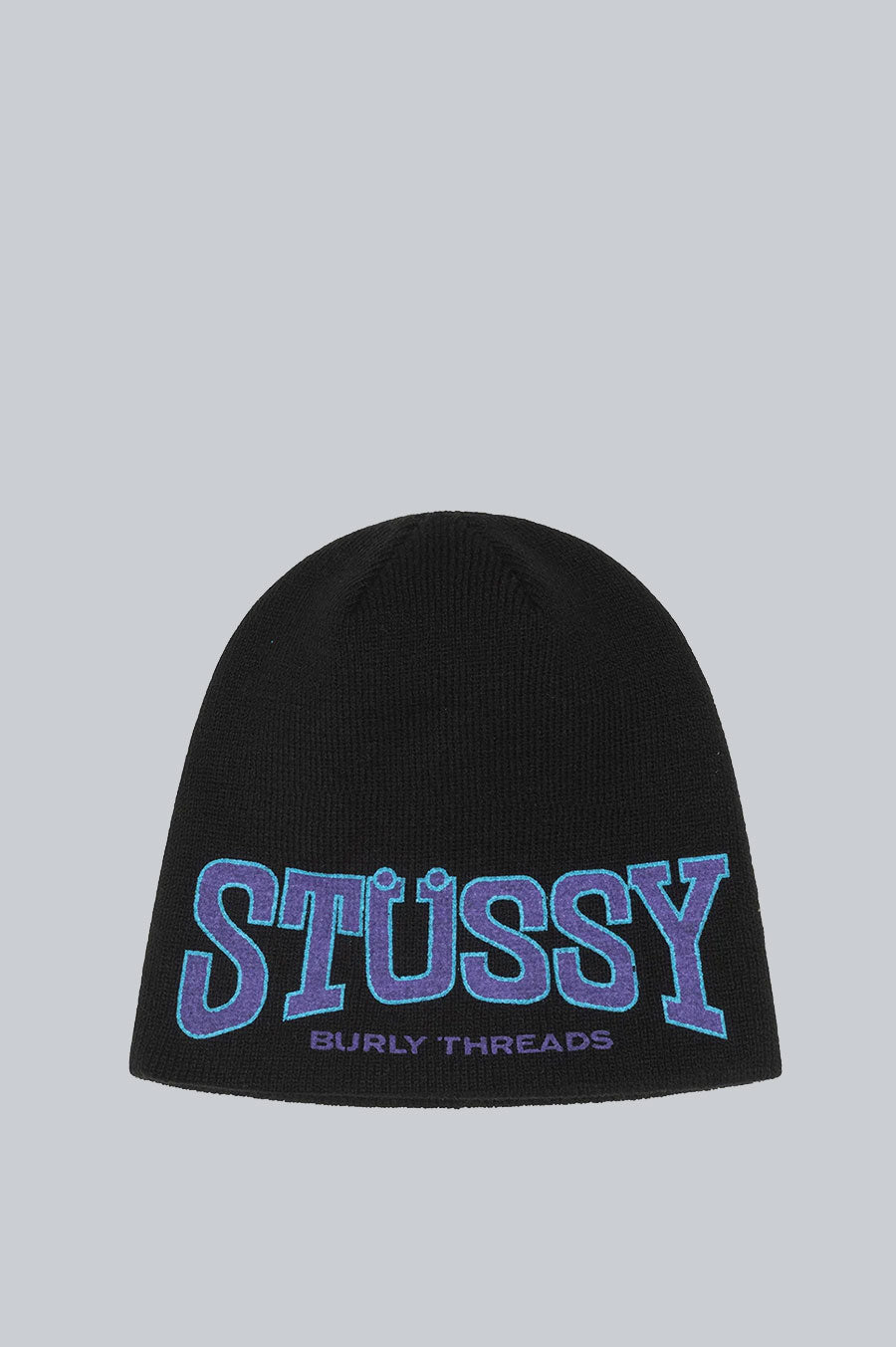 STUSSY BURLY THREADS SKULLCAP BEANIE BLACK