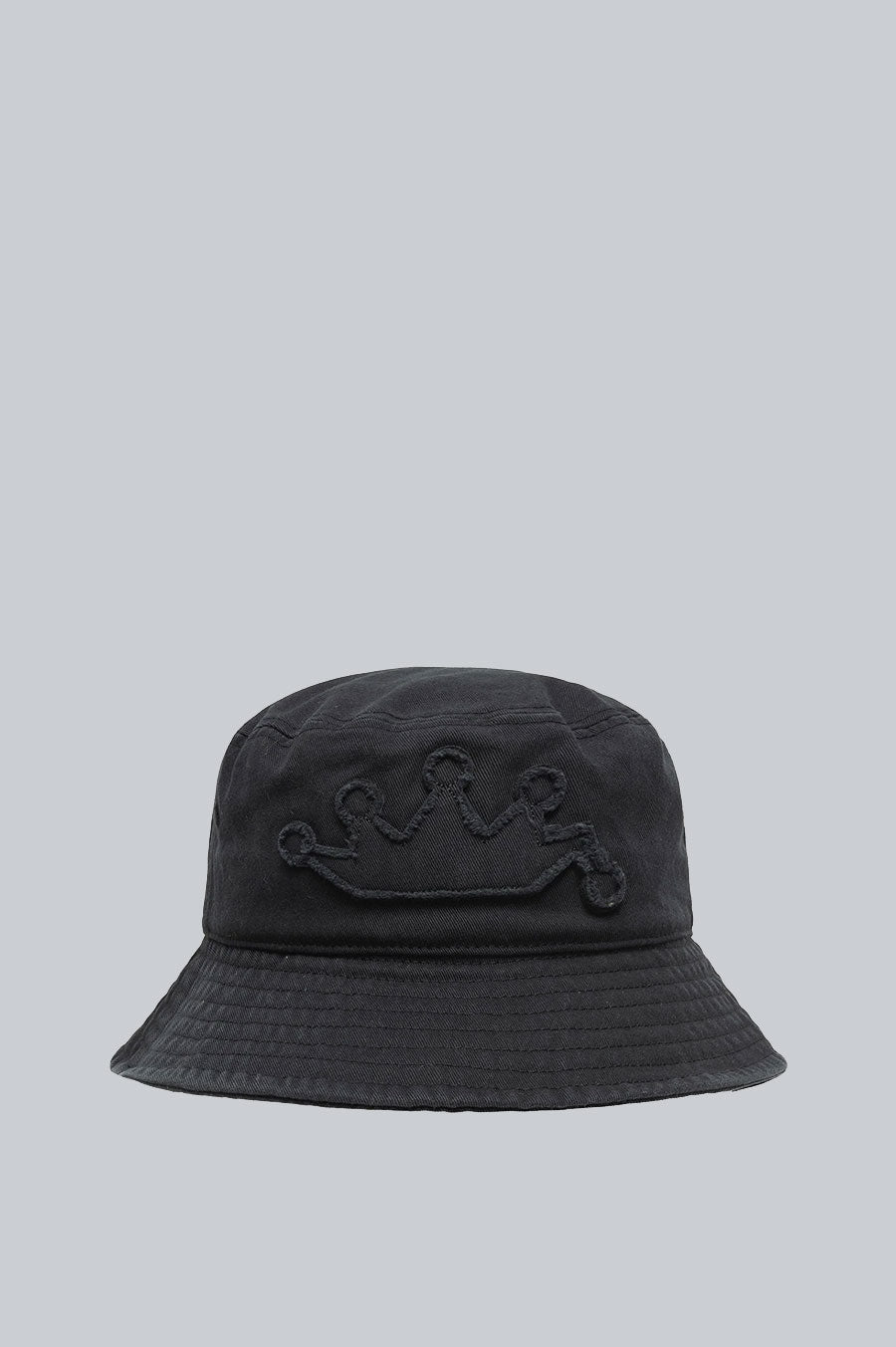 STUSSY APPLIQUE CROWN BUCKET HAT BLACK