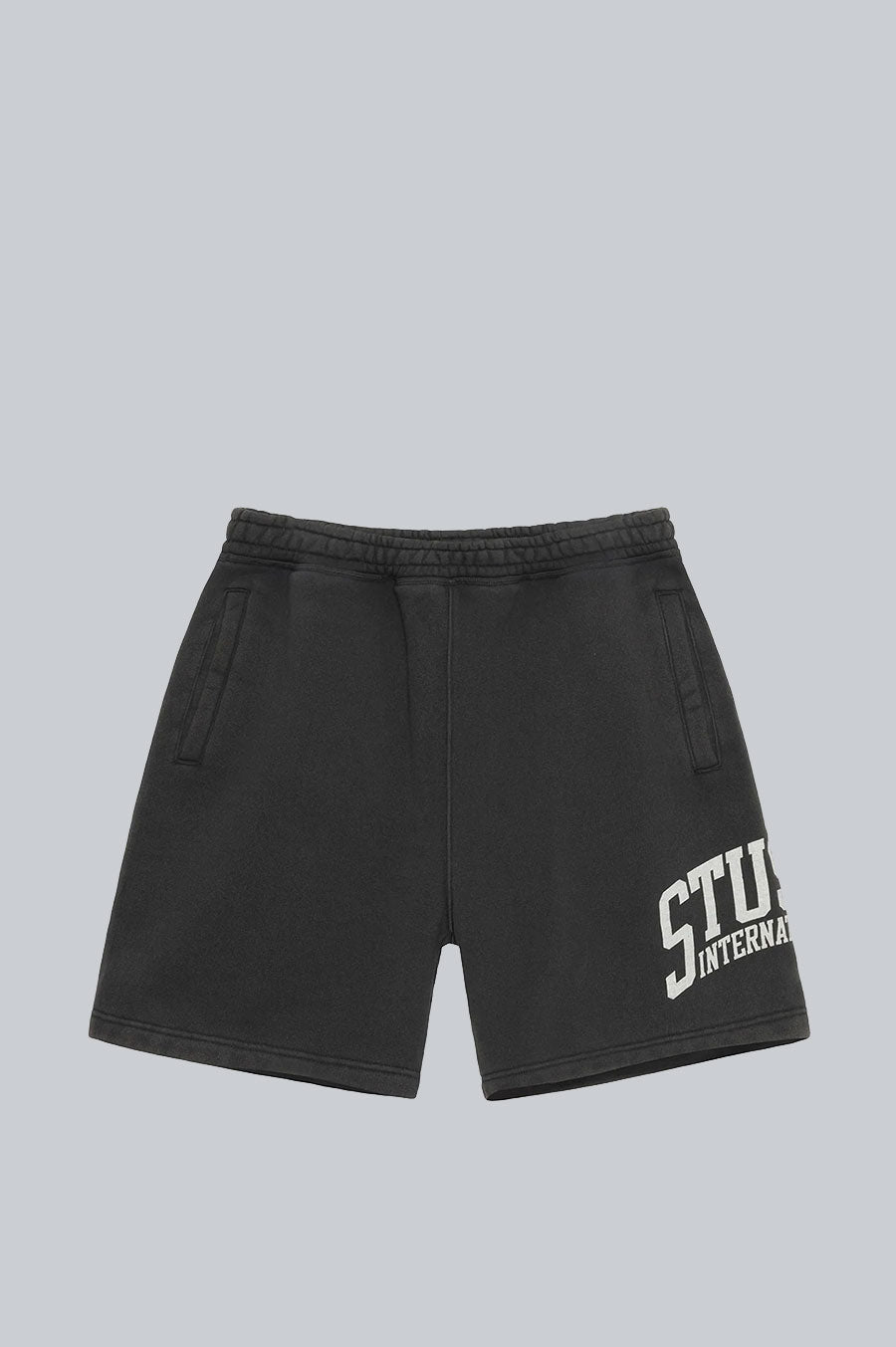 STUSSY INTERNATIONAL FLEECE SHORTS WASHED BLACK