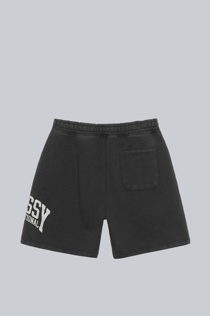 STUSSY INTERNATIONAL FLEECE SHORTS WASHED BLACK