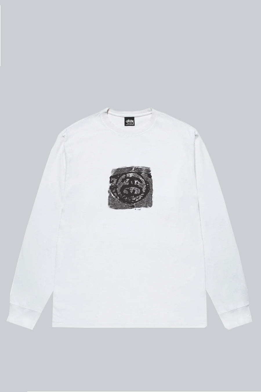 STUSSY MONO LS TEE WHITE