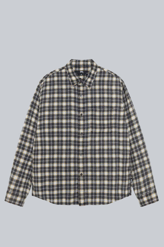 STUSSY MATTHEW PLAID SHIRT BLACK