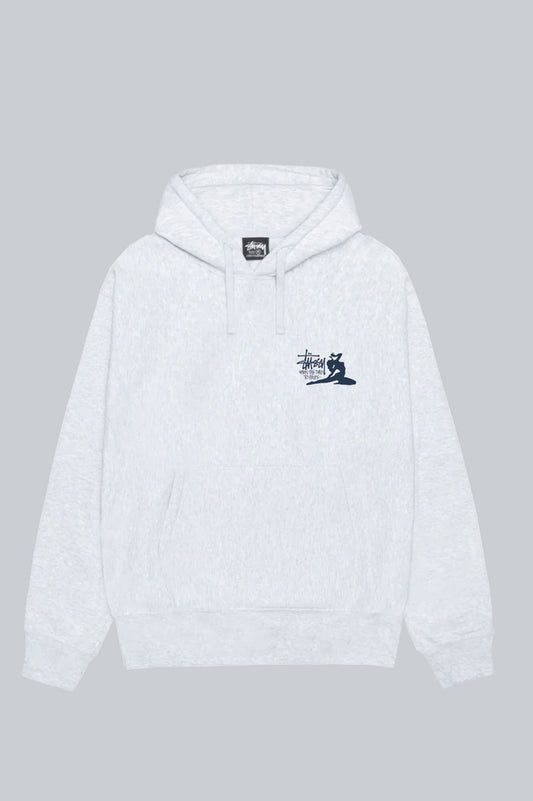 STUSSY RELAX HOODIE ASH HEATHER