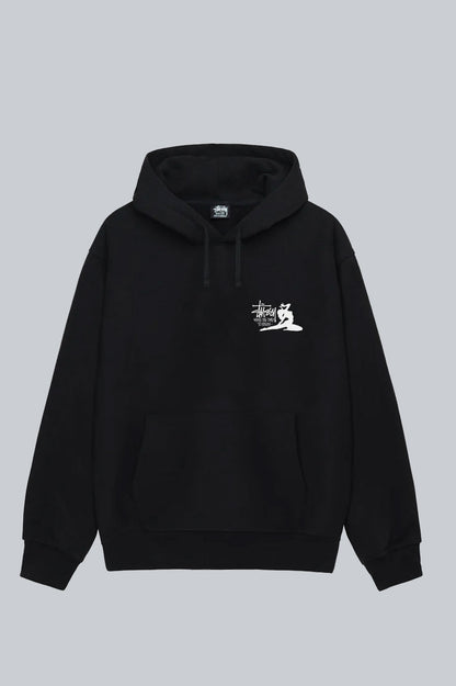 STUSSY RELAX HOODIE BLACK