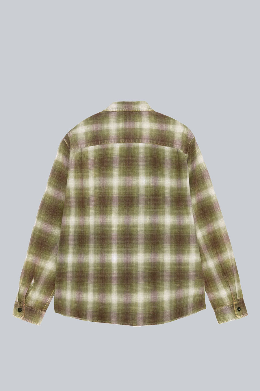 STUSSY ROCCO PLAID SHIRT GREEN