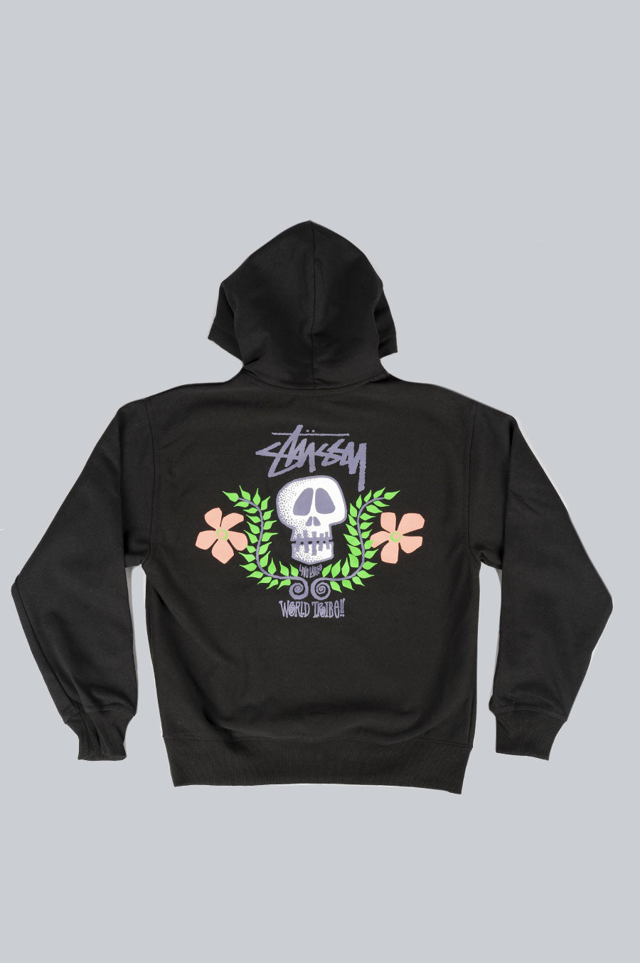 STUSSY SKULL CREST HOOD BLACK