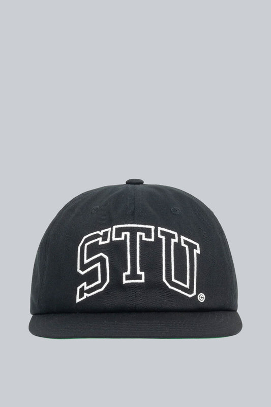 STUSSY STU ARCH STRAPBACK SHADOW BLACK