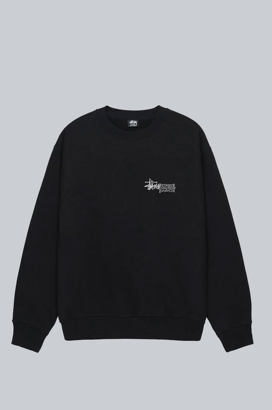 STUSSY SUPERIOR QUALITY CREW BLACK