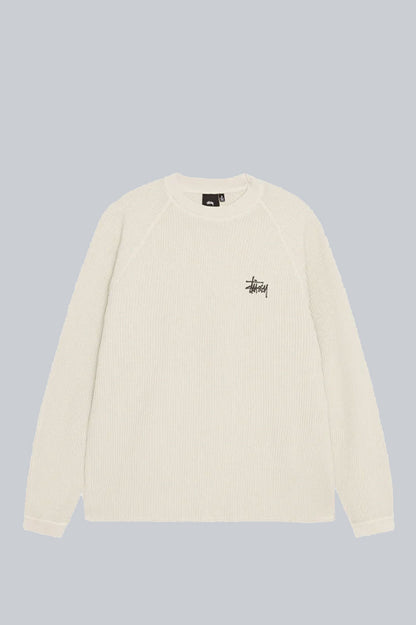 STUSSY RAGLAN THERMAL LONGSLEEVE BONE