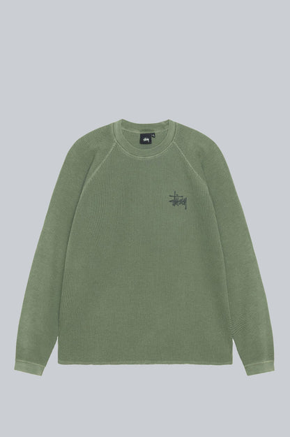 STUSSY RAGLAN THERMAL LONGSLEEVE PINE