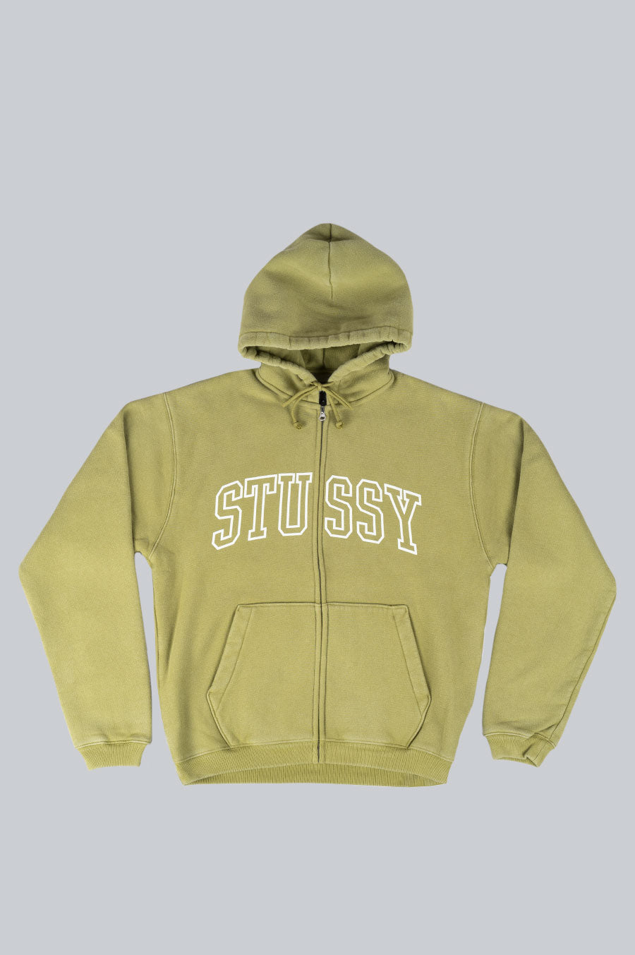 STUSSY OUTLINE ZIP HOODIE OLIVE – BLENDS