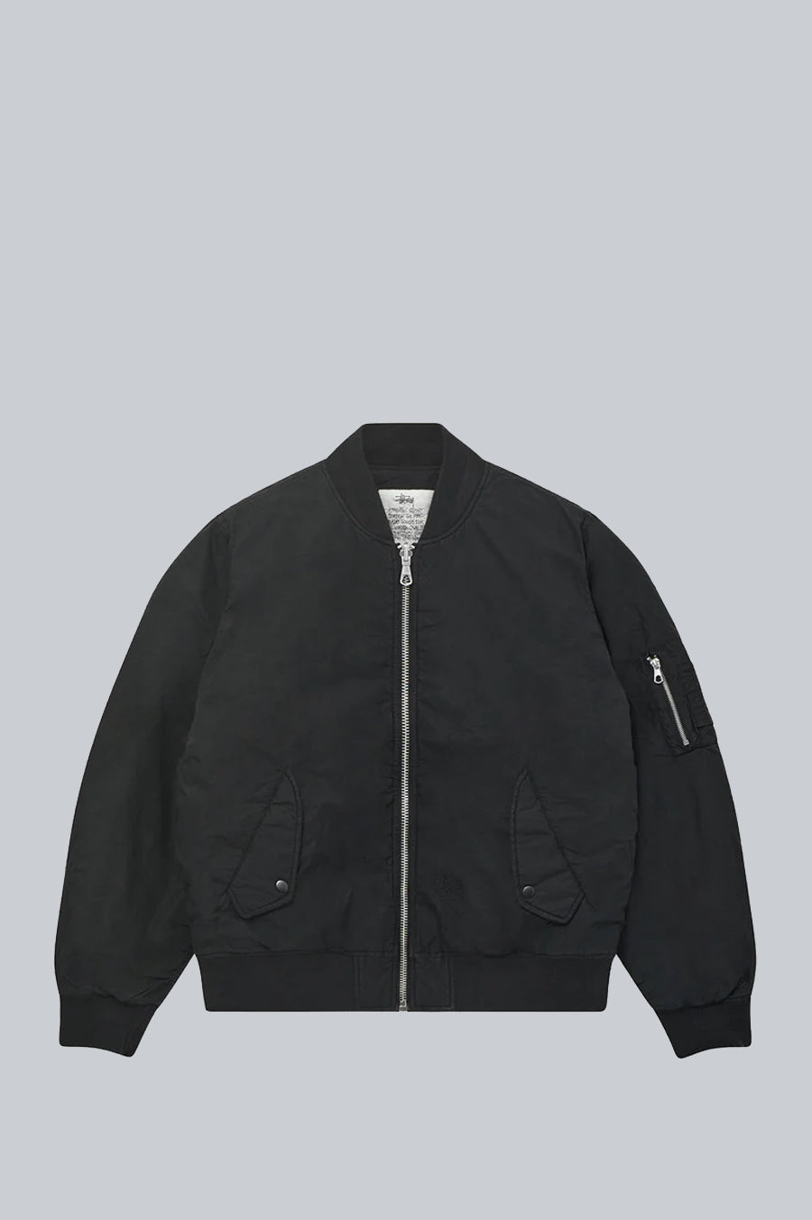 STUSSY WAXED QUILTED BOMBER BLACK